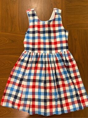 Cat & Jack Size 7/8 Medium Girls Red White And Blue Sun Dress Lined